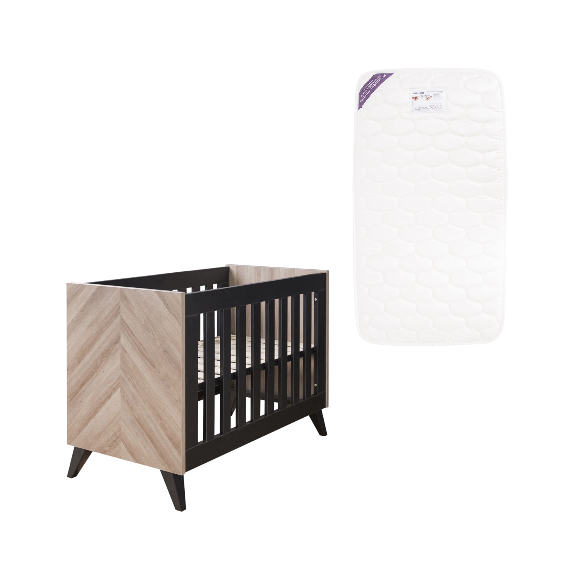 LANCASTER COT & LOVE N CARE MATTRESS PACKAGE Nursery Cot Packages